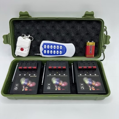 Control remoto secuencial inalámbrico frío 12 10 canales Torta 500m Sistema de disparo de fuegos artificiales