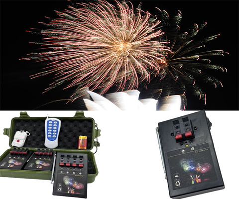 Sistema de disparo inalámbrico de plástico de efecto mixto Fuegos artificiales Transmisor Control de globo