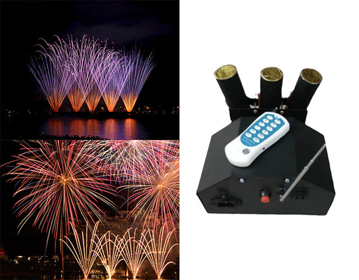 12 10 canales 500m Fan Fuegos artificiales Fuente máquina Fuegos artificiales Sistema de configuración Control inalámbrico