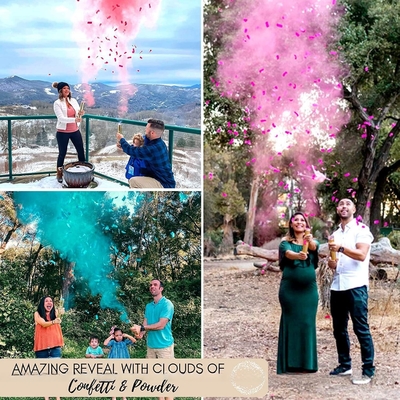 Género revela el cañón de polvo azul cañón de humo para la celebración del festival de eventos