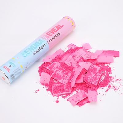 Rosado Azul Biodegradable Confeti de boda Poppers Poppers de género