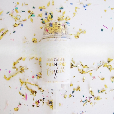 Género multicolor Revelación de confeti poppers biodegradable confeti cañón boda