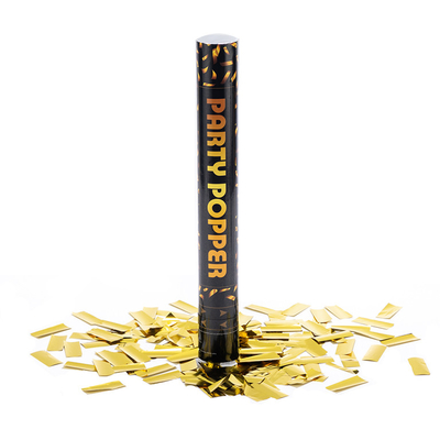 Confetti de boda de mano Popper Confetti de oro Shooter para las decoraciones de fiesta del festival