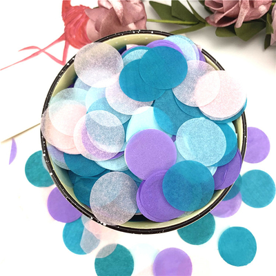 Papel de tejido redondo Confetti Fiesta de bodas Poppers Streamers Confetti Streamer lanzadores