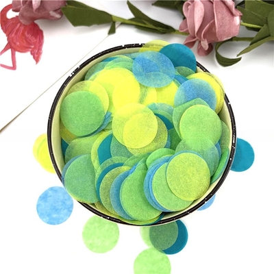 Papel de tejido de forma redonda especial de varios colores Papel decorativo de relleno para embalaje Fiesta de cumpleaños