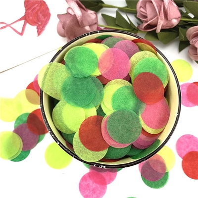 Papel de tejido de forma redonda especial de varios colores Papel decorativo de relleno para embalaje Fiesta de cumpleaños