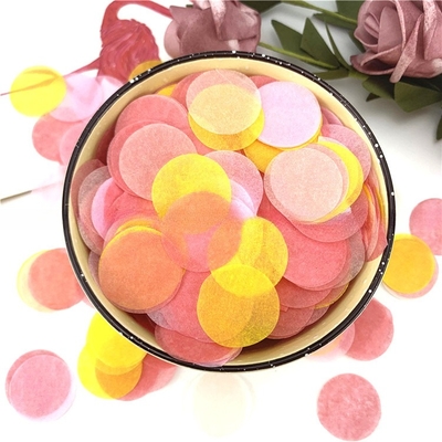 Papel de tejido de forma redonda especial de varios colores Papel decorativo de relleno para embalaje Fiesta de cumpleaños