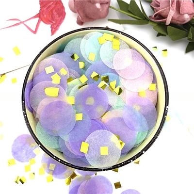 Papel de tejido de forma redonda especial de varios colores Papel decorativo de relleno para embalaje Fiesta de cumpleaños