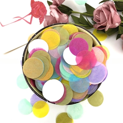 Decoración de bodas Fiesta de cumpleaños Papel de plata Confeti circular multicolor
