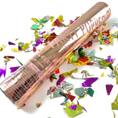 Género Confetti Poppers Biodegradable Género revela el efecto de humo del color de confetti