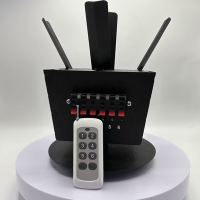 Sistemas de disparo giratorio de control remoto para fuentes de escenario con batería AA