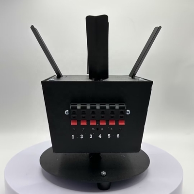 Sistemas de disparo giratorio de control remoto para fuentes de escenario con batería AA