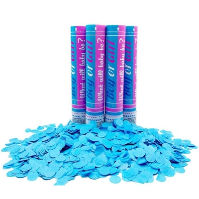 Niño Género Revelar Confeti Cañón Azul o Rosa Chico o Chica Fiesta Popper Deslizamiento 30/45/60cm