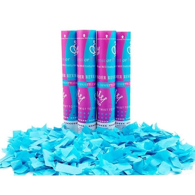 Niño Género Revelar Confeti Cañón Azul o Rosa Chico o Chica Fiesta Popper Deslizamiento 30/45/60cm