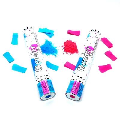 30cm de mano para revelar el género humo Confetti cañón de polvo con energía de aire comprimido
