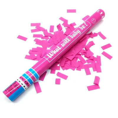 Azul y rosa biodegradable a prueba de llamas Confetti de fiesta Popper Twist estilo para cualquier ocasión
