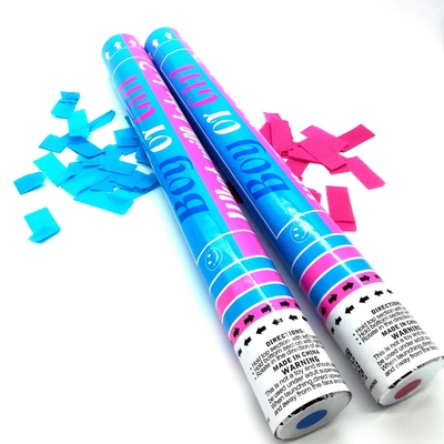 Ali azul rosa confetti biodegradable personalizado humo revela el género confetti polvo cañón fiesta popper confetti