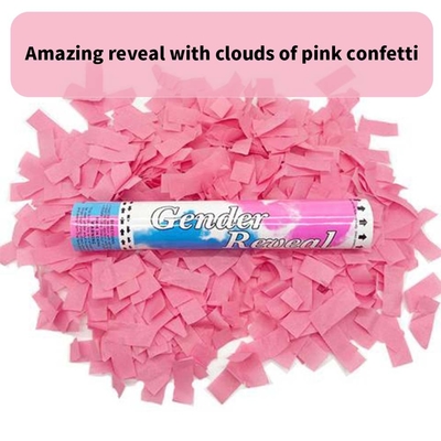 Ali azul rosa confetti biodegradable personalizado humo revela el género confetti polvo cañón fiesta popper confetti