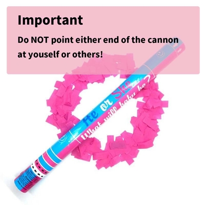 Ali azul rosa confetti biodegradable personalizado humo revela el género confetti polvo cañón fiesta popper confetti