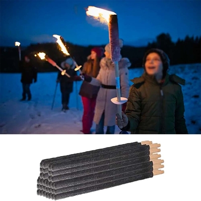 Fiesta de Navidad Essential WAX antorcha con mango de madera vela de tiempo de quema profesional de 60 minutos