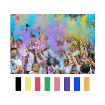 Pintura orgánica de pigmento Holi Gulal en polvo para colorantes fáciles de lavar