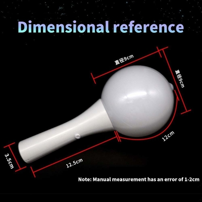 18 * 10CM LED Brillo parpadeante Bastón de bola de concha blanca para suministros de conciertos de festival