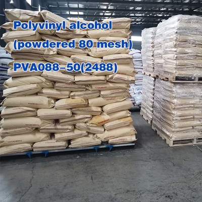 Polvo de PVA Alcohol polivinílico 2488 Partícula Pva088-50 Viscosidad de alta espuma Adhesivo para fines especiales