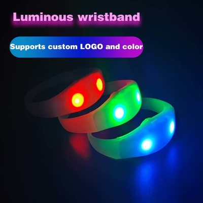 2024 DMX 512 Iluminación Control remoto LED Brazalete RGB Pulseras Brasil luz gira Pulseras LED Con Control DMX