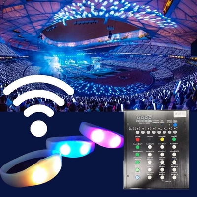 2024 DMX 512 Iluminación Control remoto LED Brazalete RGB Pulseras Brasil luz gira Pulseras LED Con Control DMX