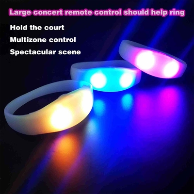 2024 DMX 512 Iluminación Control remoto LED Brazalete RGB Pulseras Brasil luz gira Pulseras LED Con Control DMX