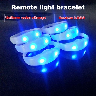 2024 DMX 512 Iluminación Control remoto LED Brazalete RGB Pulseras Brasil luz gira Pulseras LED Con Control DMX