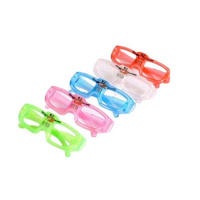 Color de juguete LED Obturador Brillo Gafas de fiesta LED Gafas de ojos Navidad Suministros de fiesta Flash Cambiando 3D Gafas luminosas
