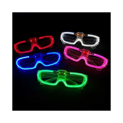 Fiesta de Carnaval Brilla en la oscuridad 5 colores iluminan gafas de led para decoraciones de festivales