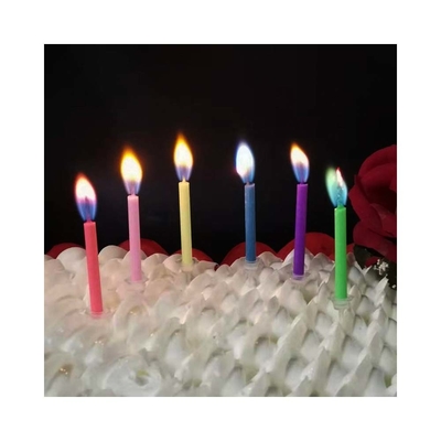 12 Cuenta llamas de colores velas de pastel de cumpleaños sin olor perfecto para feliz cumpleaños