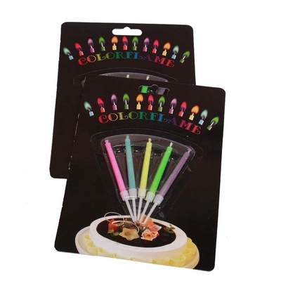 12 Cuenta llamas de colores velas de pastel de cumpleaños sin olor perfecto para feliz cumpleaños