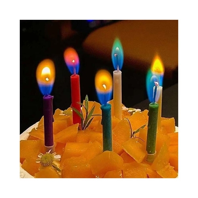 Candela de llama de arco iris creativa para decoración de fiesta y celebración de cumpleaños