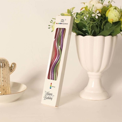Velas de hilo dorado con curvas de plata Velas de pastel de cumpleaños Decoraciones para fiestas de cumpleaños