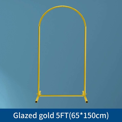 Oro 25 mm tubo de aleación de aluminio floral fondo de boda soporte con accesorios y bolsa de transporte