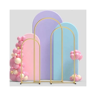 Oro 25 mm tubo de aleación de aluminio floral fondo de boda soporte con accesorios y bolsa de transporte