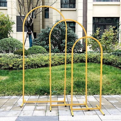 Oro 25 mm tubo de aleación de aluminio floral fondo de boda soporte con accesorios y bolsa de transporte