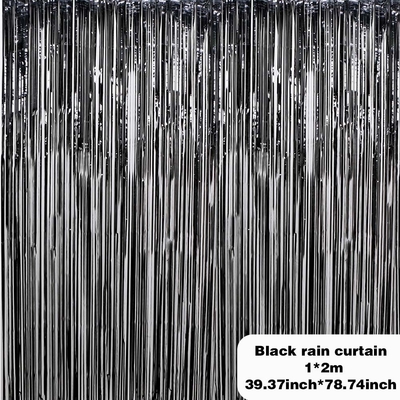 Foro de la fiesta de cumpleaños Photo Booth Fringe Tassel Puerta de papel de aluminio Cortina
