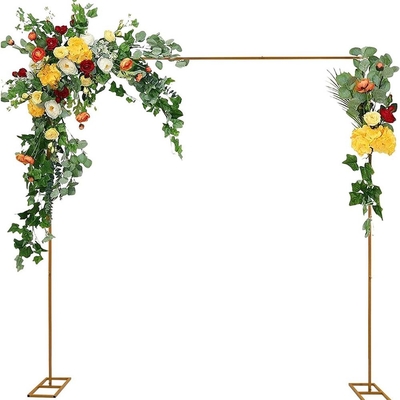Arco de bodas rectangular de metal de oro telón de fondo para la ceremonia fiesta de cumpleaños
