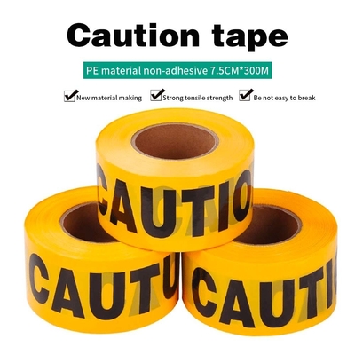 Cintas de advertencia de seguridad de PET de 200 m de longitud con cinta de barrera impresa impermeable