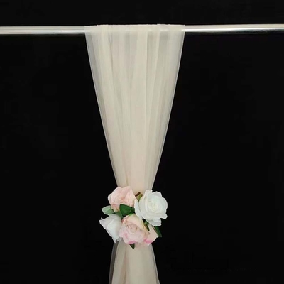 Tejido de túle de poliéster personalizado Tintura suave Color puro Para decoración de bodas al aire libre