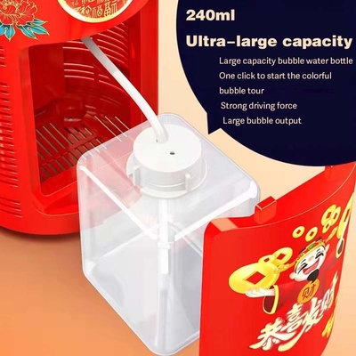 CE Máquina eléctrica de burbujas Máquina portátil de fuegos artificiales de burbujas para fiestas y bodas Rango de edad de 5 a 7 años hecha de plástico
