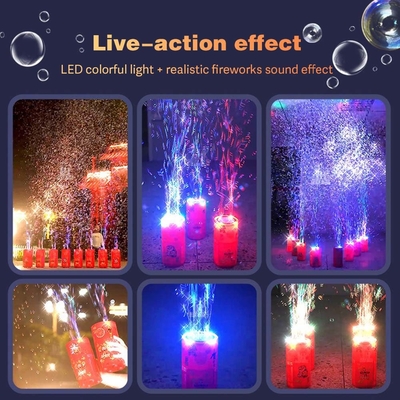 CE Máquina eléctrica de burbujas Máquina portátil de fuegos artificiales de burbujas para fiestas y bodas Rango de edad de 5 a 7 años hecha de plástico