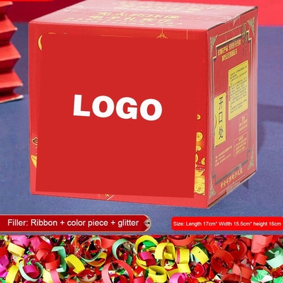 Confeti de boda Artillero de cañón cuadrado efecto personalizado Organización de papel de aluminio colorido