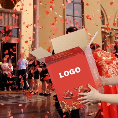 Confeti de boda Artillero de cañón cuadrado efecto personalizado Organización de papel de aluminio colorido