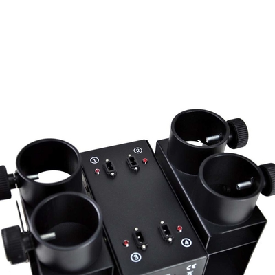 Máquina de lanzador de confeti electrónico de 4 cabezas de 120W con control DMX para cañón de confeti de boda y cumpleaños
