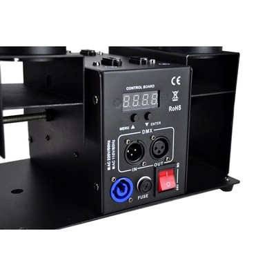 Máquina de lanzador de confeti electrónico de 4 cabezas de 120W con control DMX para cañón de confeti de boda y cumpleaños